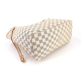 Louis Vuitton Damier Azur Neverfull MM Tote Bag White