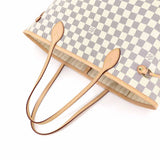 Louis Vuitton Damier Azur Neverfull MM Tote Bag White