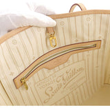 Louis Vuitton Damier Azur Neverfull MM Tote Bag White