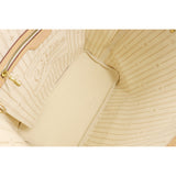 Louis Vuitton Damier Azur Neverfull MM Tote Bag White