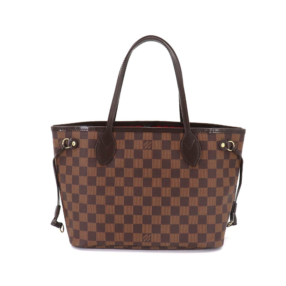Louis Vuitton Damier Neverfull PM Tote Bag Ebene Brown