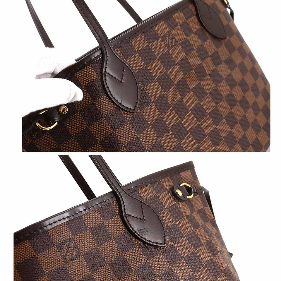 Louis Vuitton Damier Neverfull PM Tote Bag Ebene Brown