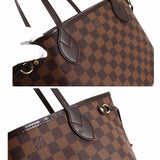 Louis Vuitton Damier Neverfull PM Tote Bag Ebene Brown