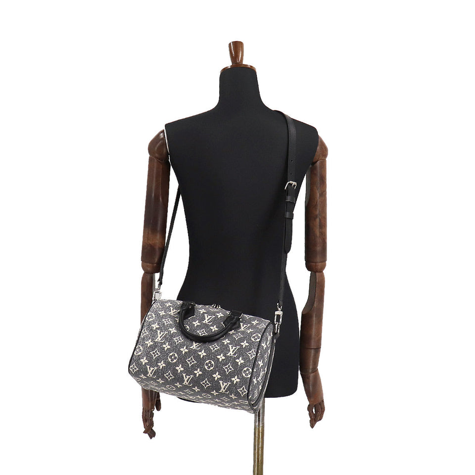 Louis Vuitton Monogram Jacquard Denim Speedy Bandouliere 25 2way Shoulder Bag