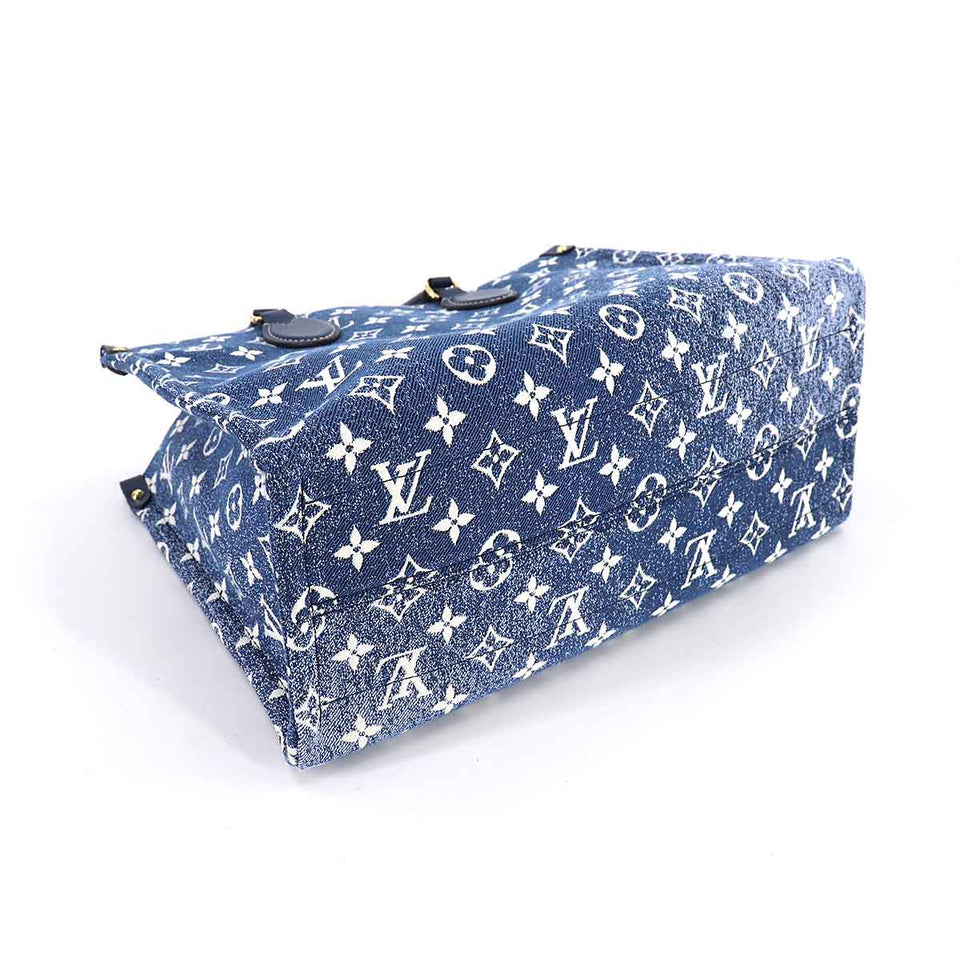 Louis Vuitton Monogram Jacquard Denim Onthego MM 2way Tote Shoulder Bag