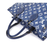 Louis Vuitton Monogram Jacquard Denim Onthego MM 2way Tote Shoulder Bag
