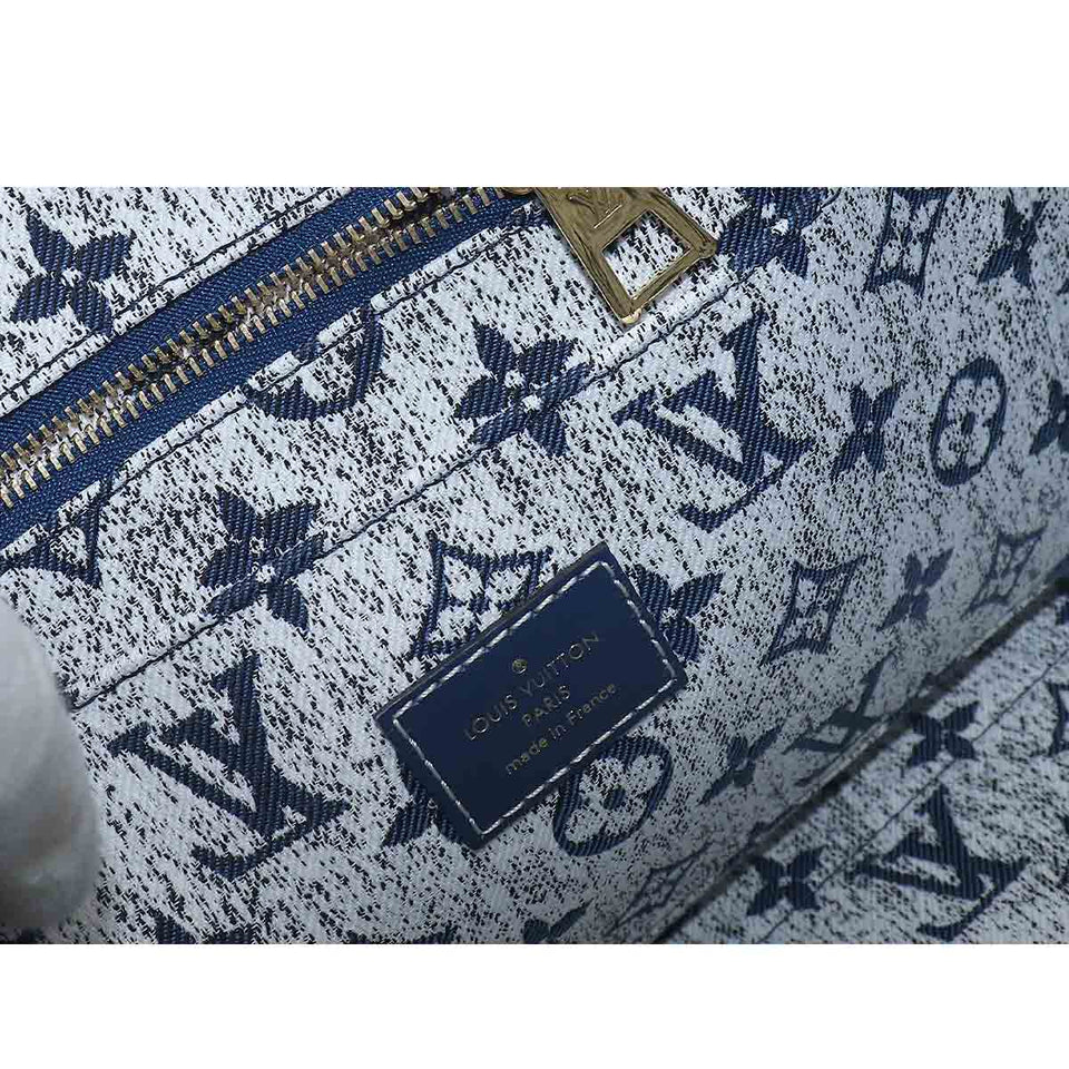 Louis Vuitton Monogram Jacquard Denim Onthego MM 2way Tote Shoulder Bag