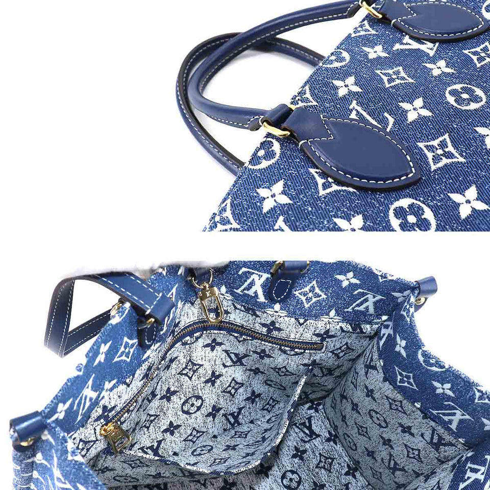 Louis Vuitton Monogram Jacquard Denim Onthego MM 2way Tote Shoulder Bag