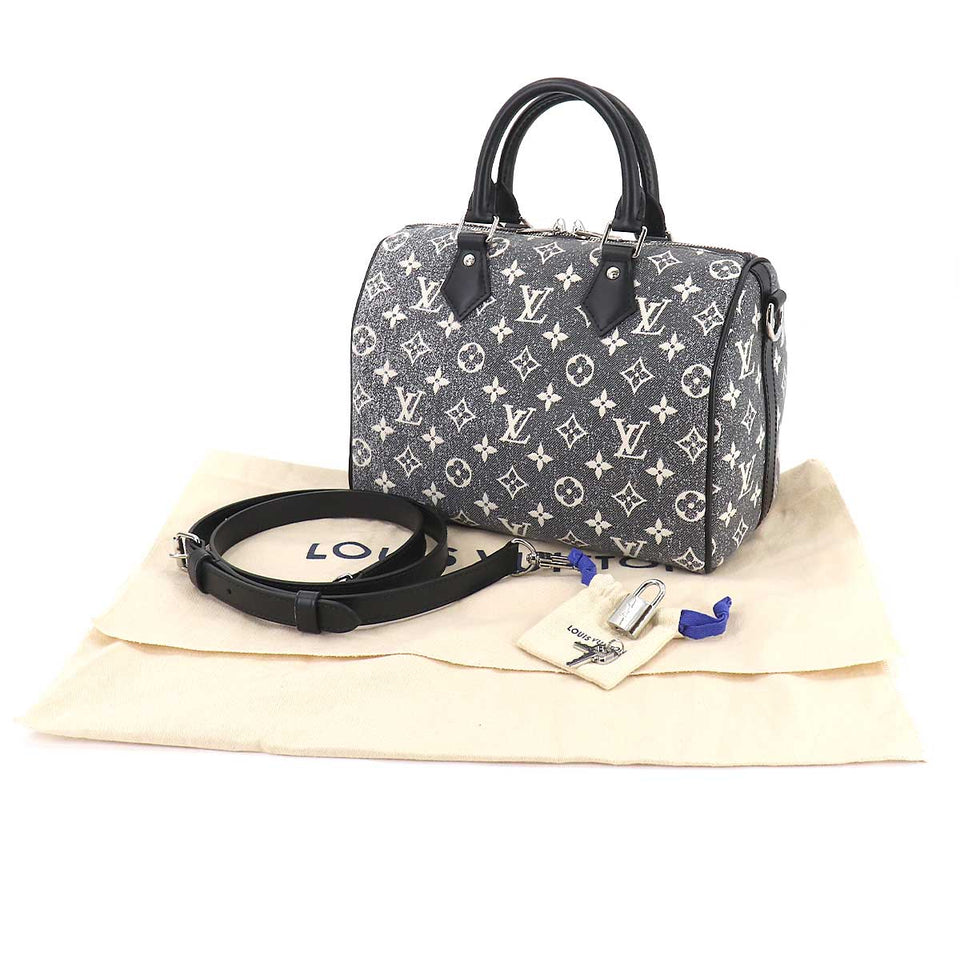 Louis Vuitton Monogram Jacquard Denim Speedy Bandouliere 25 2way Shoulder Bag