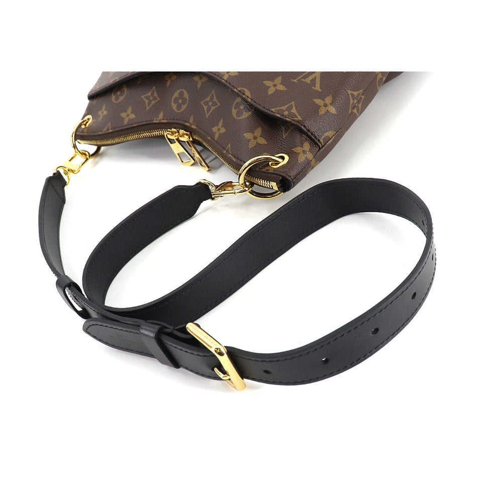Louis Vuitton Monogram Odeon NM MM Shoulder Bag Brown Noir Crossbody