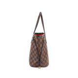 Louis Vuitton Damier Neverfull PM Tote Bag Brown Gold Hardware