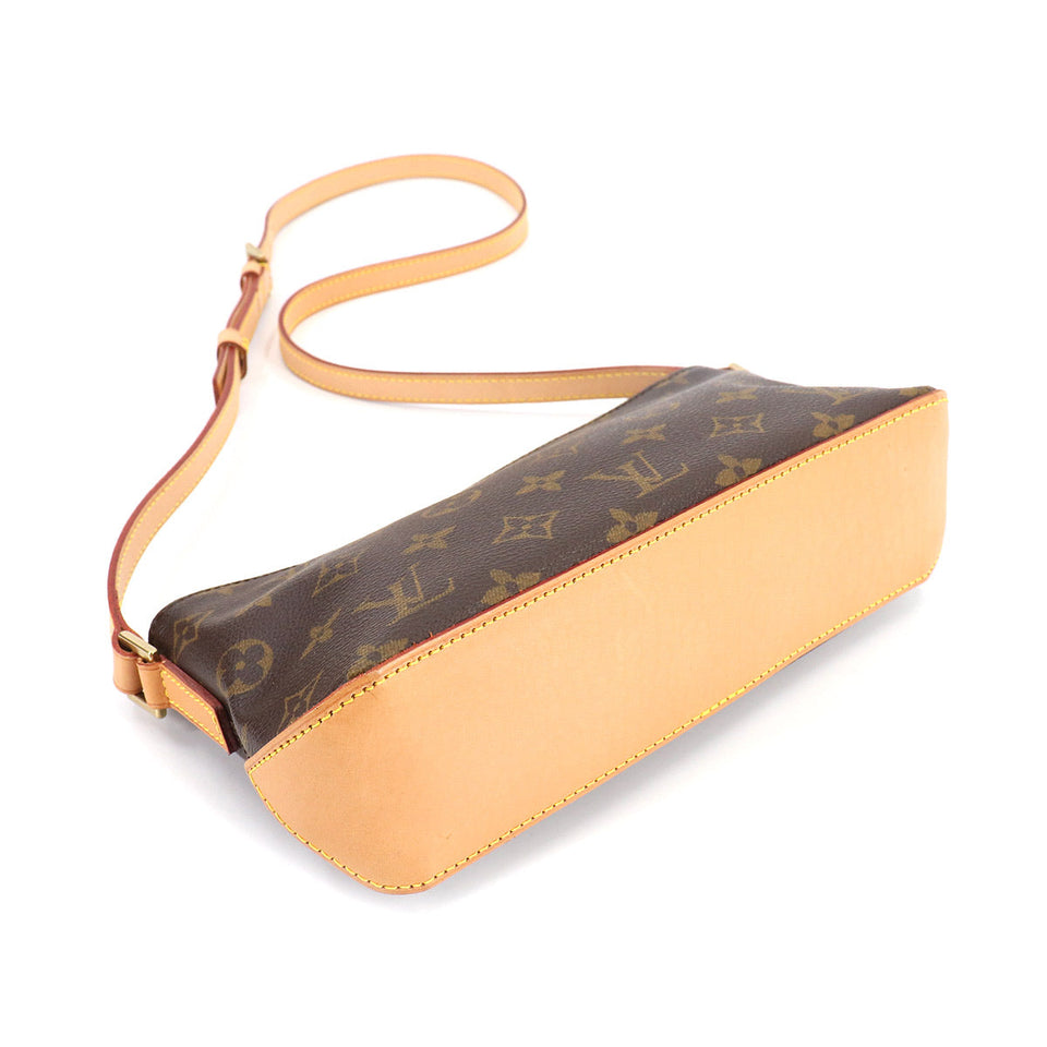 Louis Vuitton Monogram Trotter Shoulder Bag Brown
