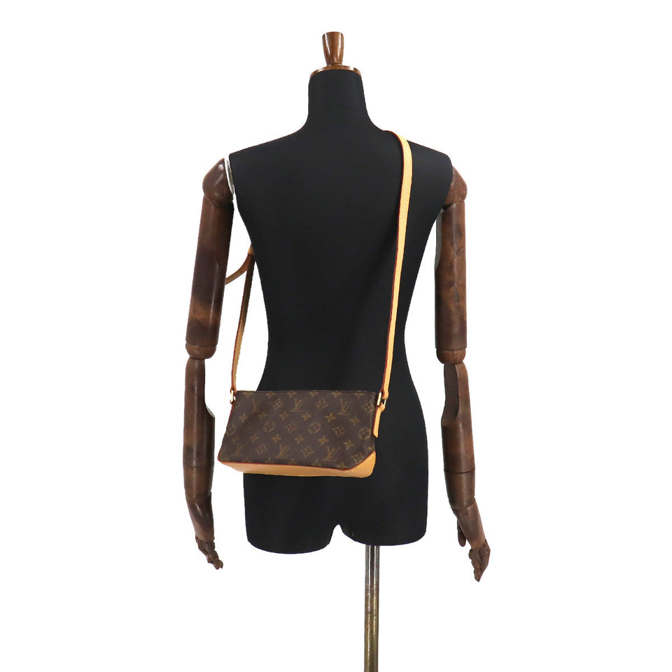 Louis Vuitton Monogram Trotter Shoulder Bag Brown