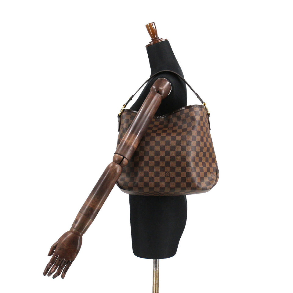 Louis Vuitton Damier Delightful PM Shoulder Bag Ebene Brown