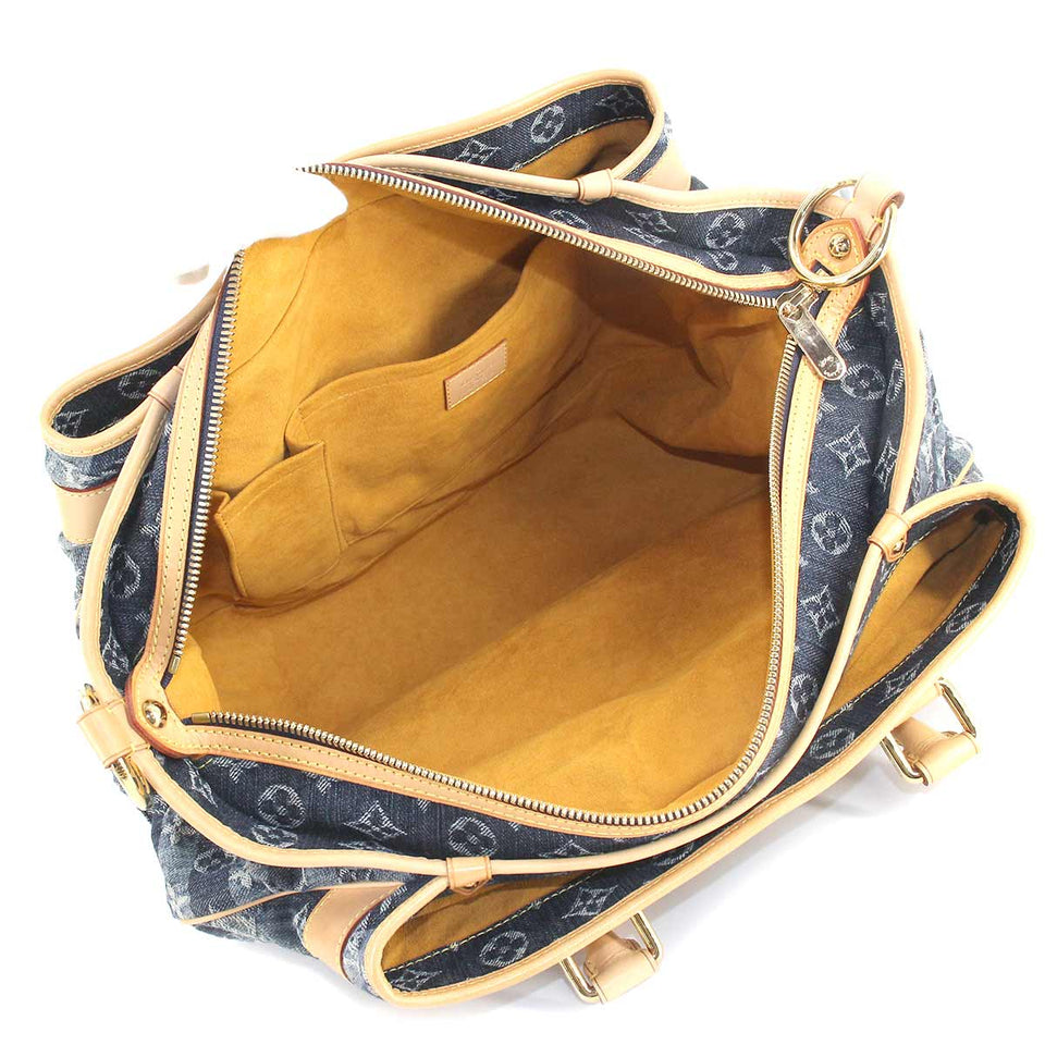 Louis Vuitton Monogram Denim Raye GM Shoulder Bag Canvas Blue