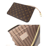 Louis Vuitton Monogram Neverfull MM Tote Bag Brown Beige