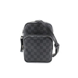 Louis Vuitton Damier Graphite Rem Shoulder Bag Black Gray
