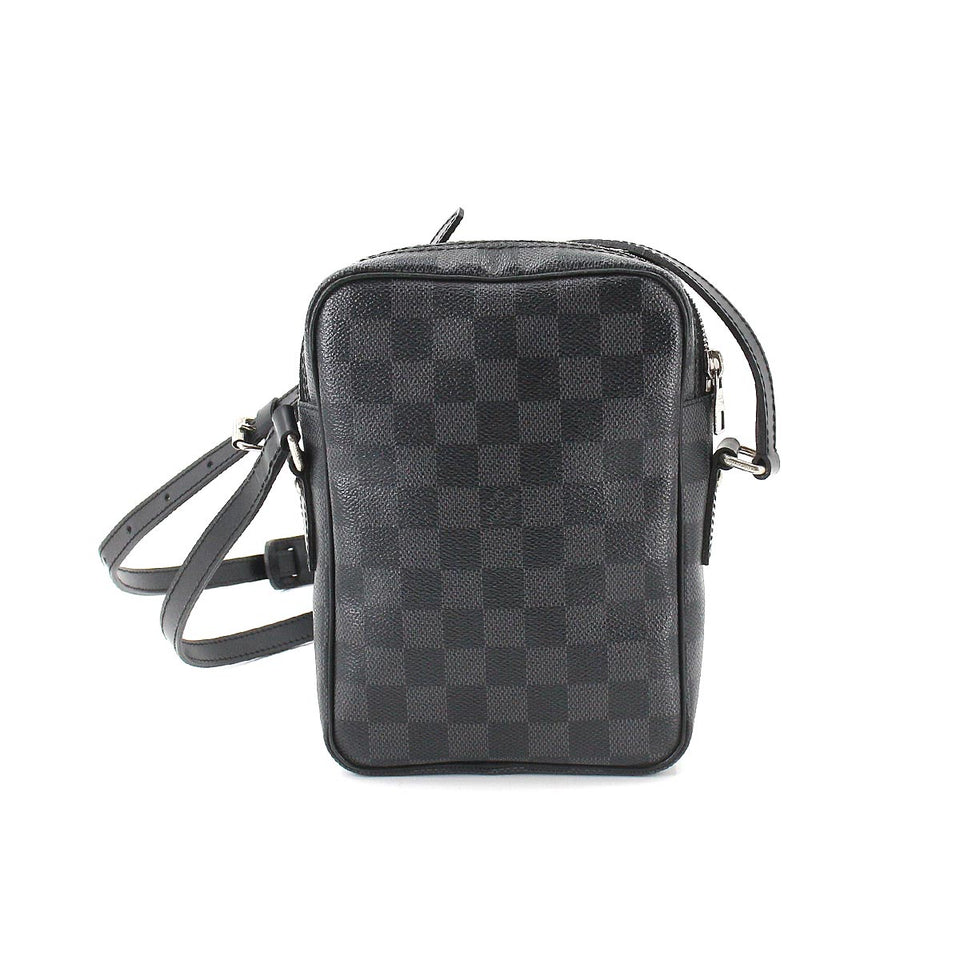 Louis Vuitton Damier Graphite Rem Shoulder Bag Black Gray