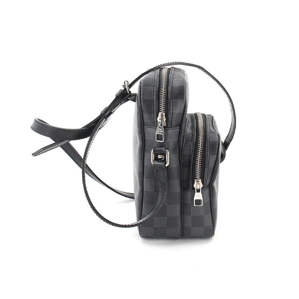 Louis Vuitton Damier Graphite Rem Shoulder Bag Black Gray