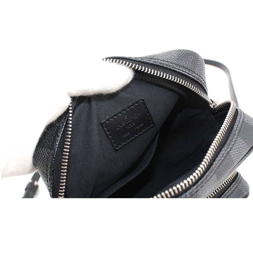Louis Vuitton Damier Graphite Rem Shoulder Bag Black Gray