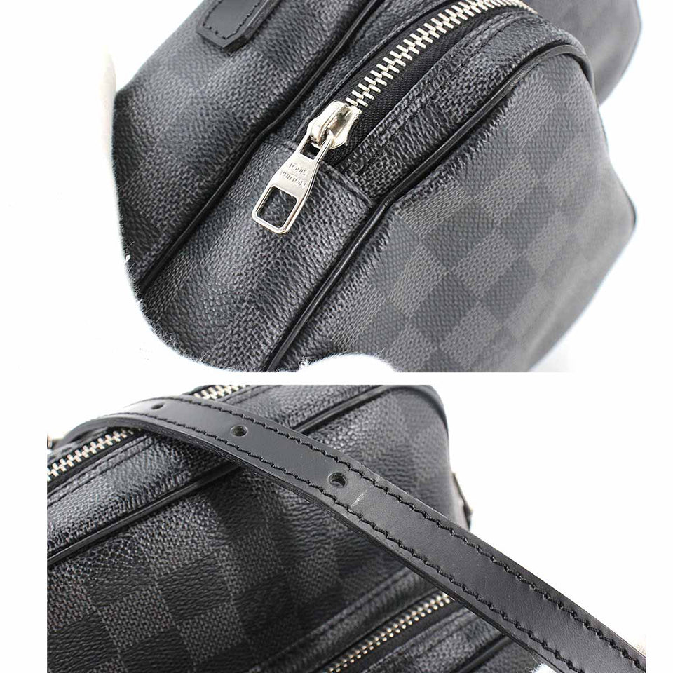 Louis Vuitton Damier Graphite Rem Shoulder Bag Black Gray