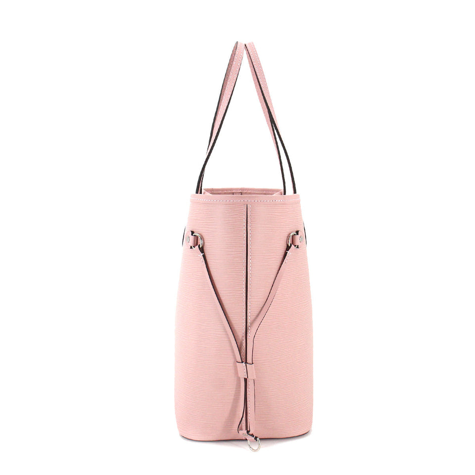 Louis Vuitton Epi Neverfull MM Tote Bag Rose Valerine