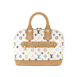 Louis Vuitton Monogram Multicolor Alma Hand Bag White