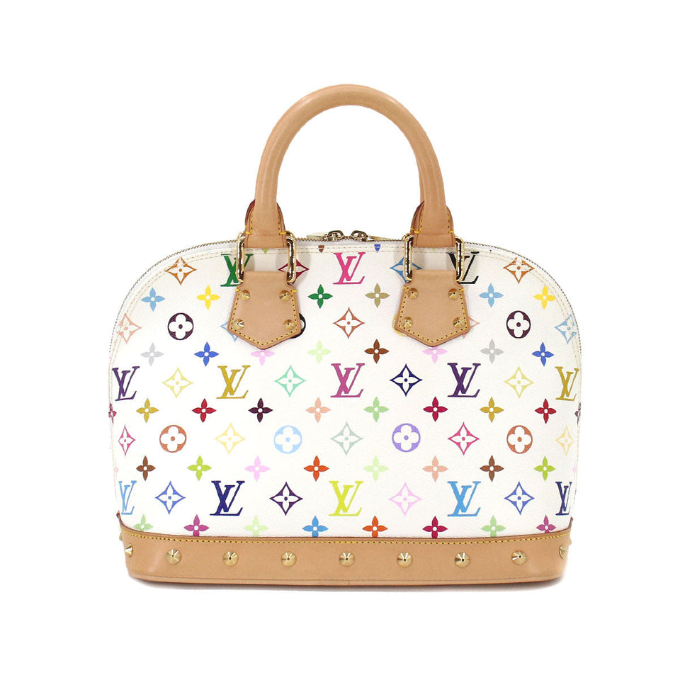 Louis Vuitton Monogram Multicolor Alma Hand Bag White