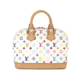 Louis Vuitton Monogram Multicolor Alma Hand Bag White