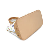 Louis Vuitton Monogram Multicolor Alma Hand Bag White