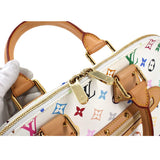 Louis Vuitton Monogram Multicolor Alma Hand Bag White