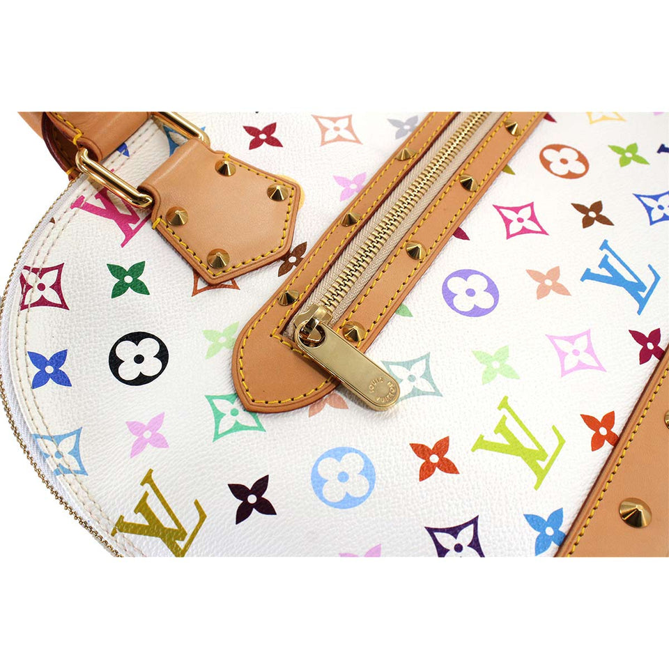 Louis Vuitton Monogram Multicolor Alma Hand Bag White