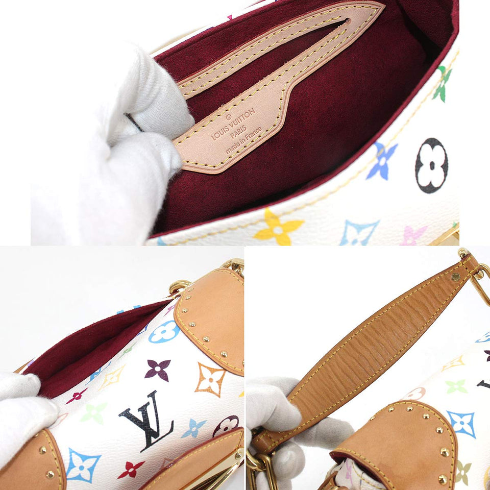 Louis Vuitton Monogram Multicolor Marilyn Hand Bag Leather Bronze White