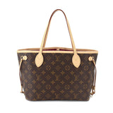 Louis Vuitton Monogram Neverfull PM Tote Bag Brown Pivoine