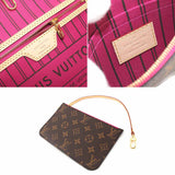Louis Vuitton Monogram Neverfull PM Tote Bag Brown Pivoine