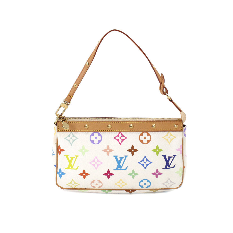 Louis Vuitton Monogram Multicolor Pochette Accessoire Hand Bag Bron