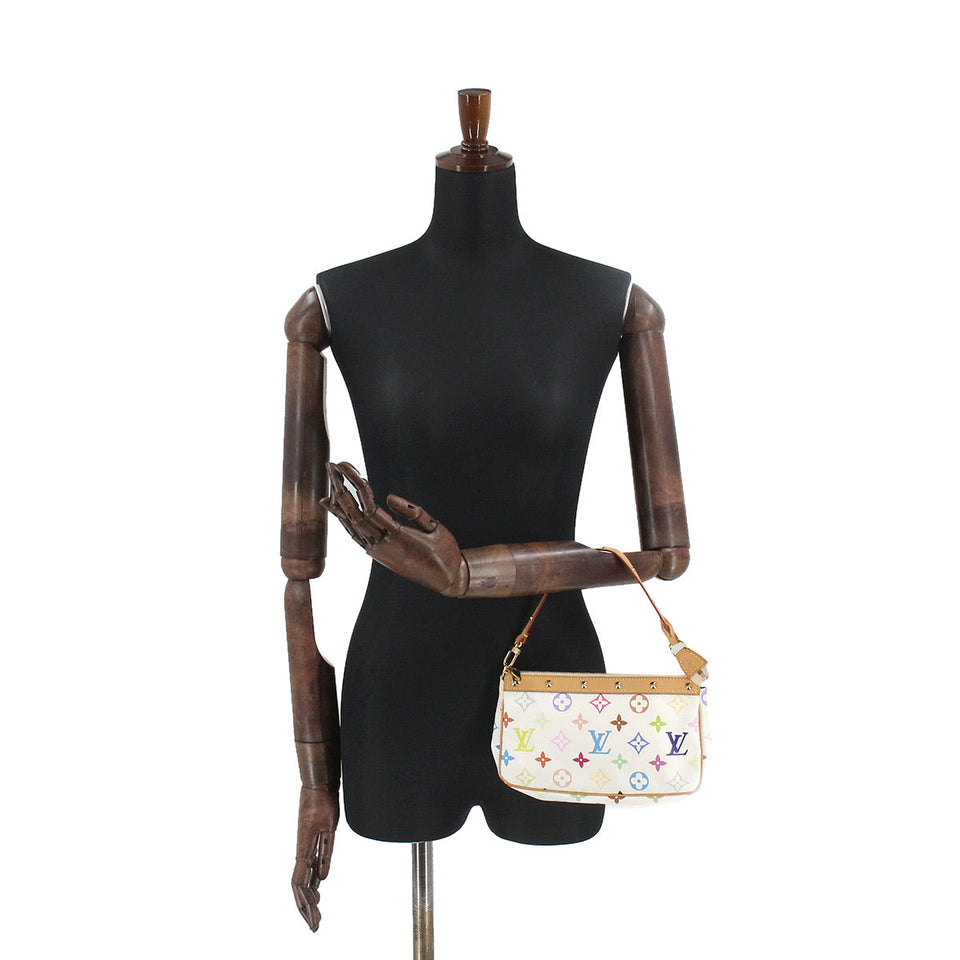 Louis Vuitton Monogram Multicolor Pochette Accessoire Hand Bag Bron