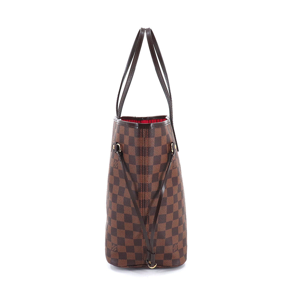 Louis Vuitton Damier Neverfull MM Tote Bag Ebene Brown