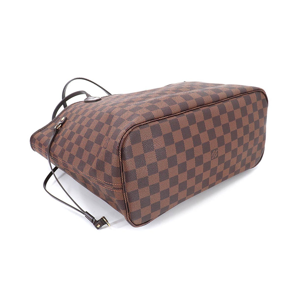 Louis Vuitton Damier Neverfull MM Tote Bag Ebene Brown