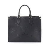 Louis Vuitton Monogram Implant Onthego MM 2way Tote Bag Noir