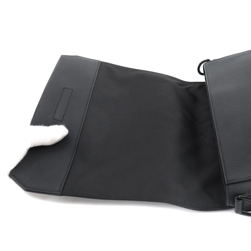 Louis Vuitton Aerogram Takeoff Messenger Shoulder Bag Leather Black