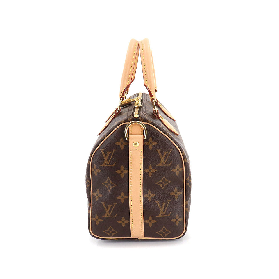 Louis Vuitton Monogram Speedy Bandouliere 25 2way Shoulder Bag Brown