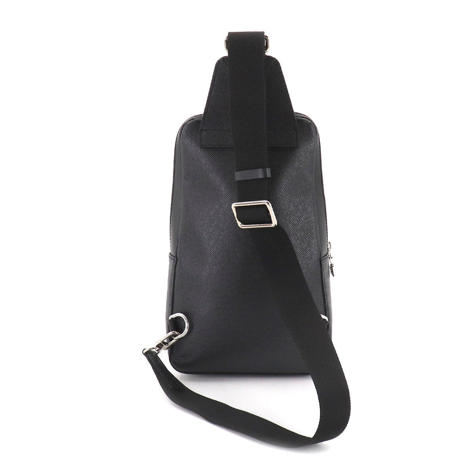 Louis Vuitton Taiga Avenue Sling Body Bag Leather Black