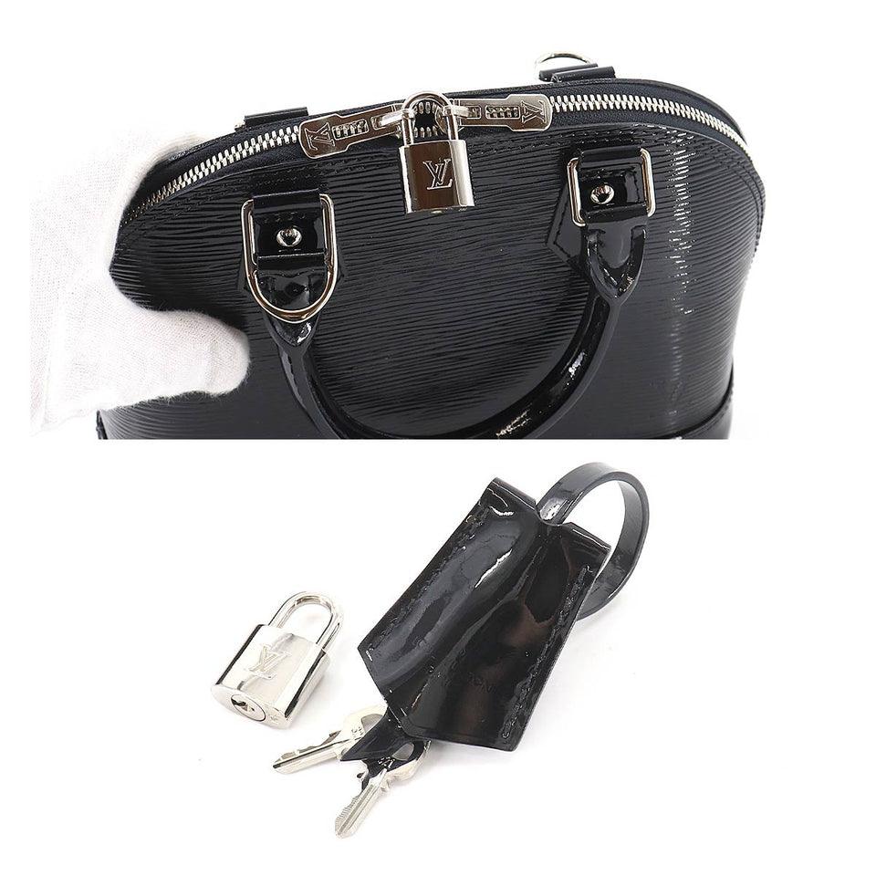 Louis Vuitton Epi Electric Alma BB 2way Shoulder Bag Leather Noir