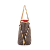 Louis Vuitton Monogram Neverfull MM Tote Bag Brown