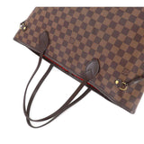 Louis Vuitton Damier Neverfull MM Tote Bag Ebene Brown