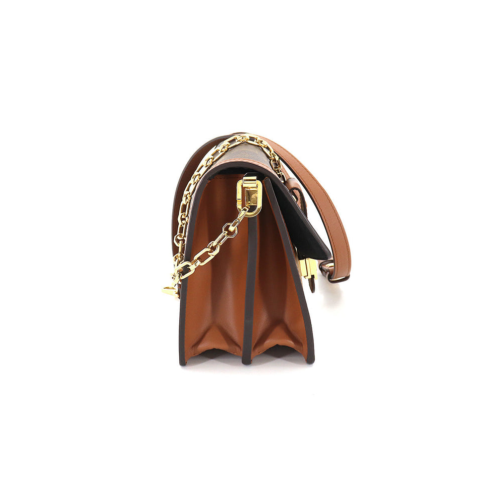 Louis Vuitton Monogram Reverse Dauphine MM 2way Shoulder Bag Brown