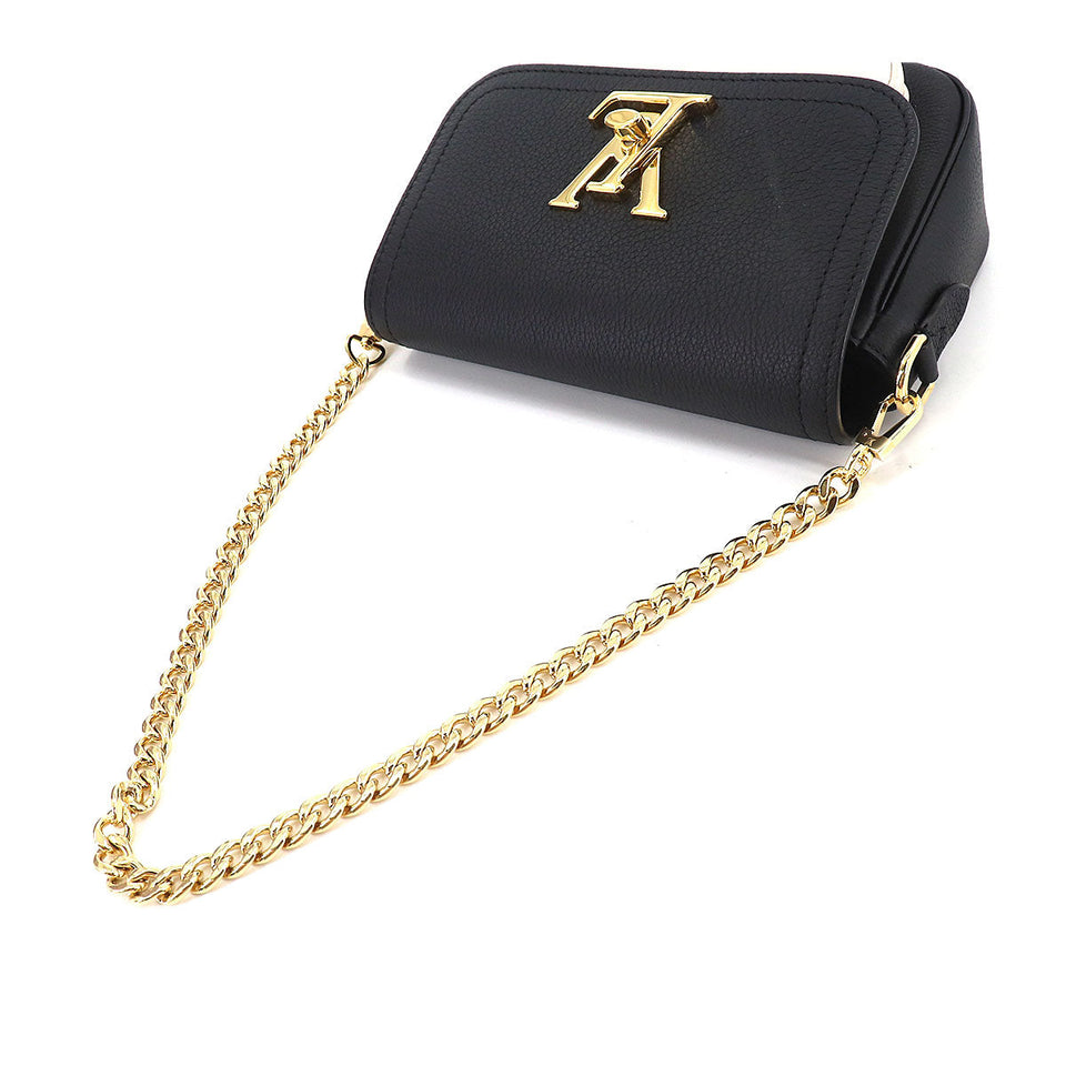 Louis Vuitton Lockme Tender Chain Shoulder Bag Leather Noir