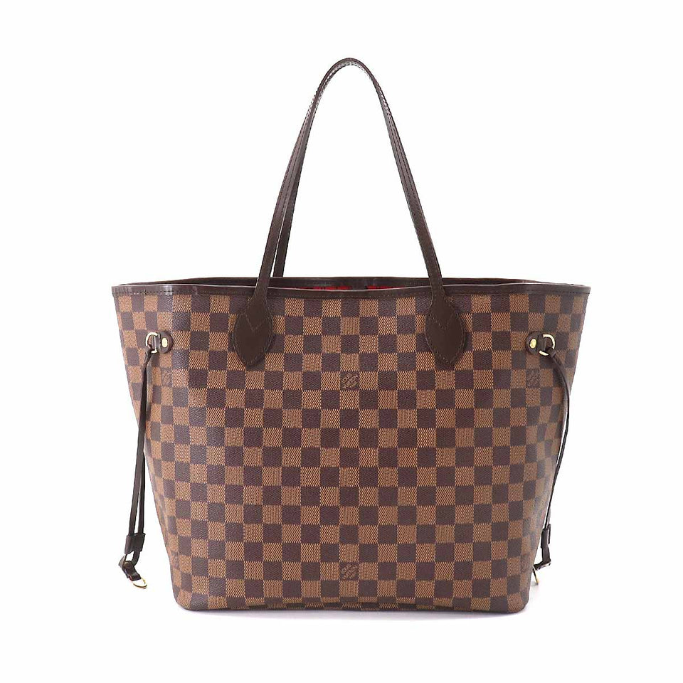 Louis Vuitton Damier Neverfull MM Tote Bag Ebene Brown