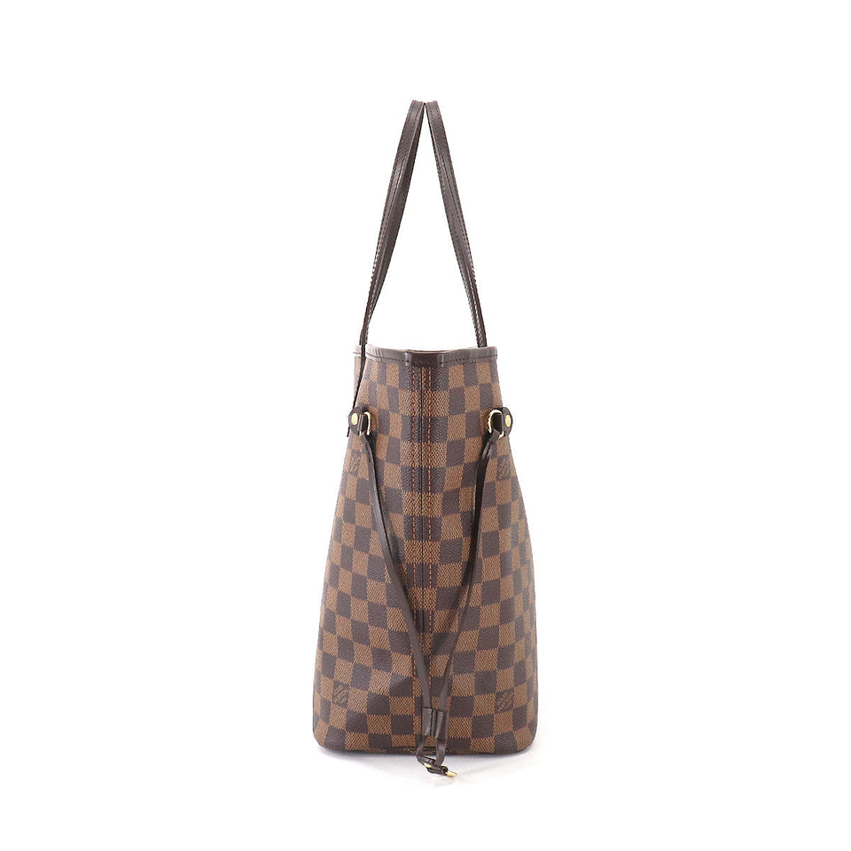 Louis Vuitton Damier Neverfull MM Tote Bag Ebene Brown